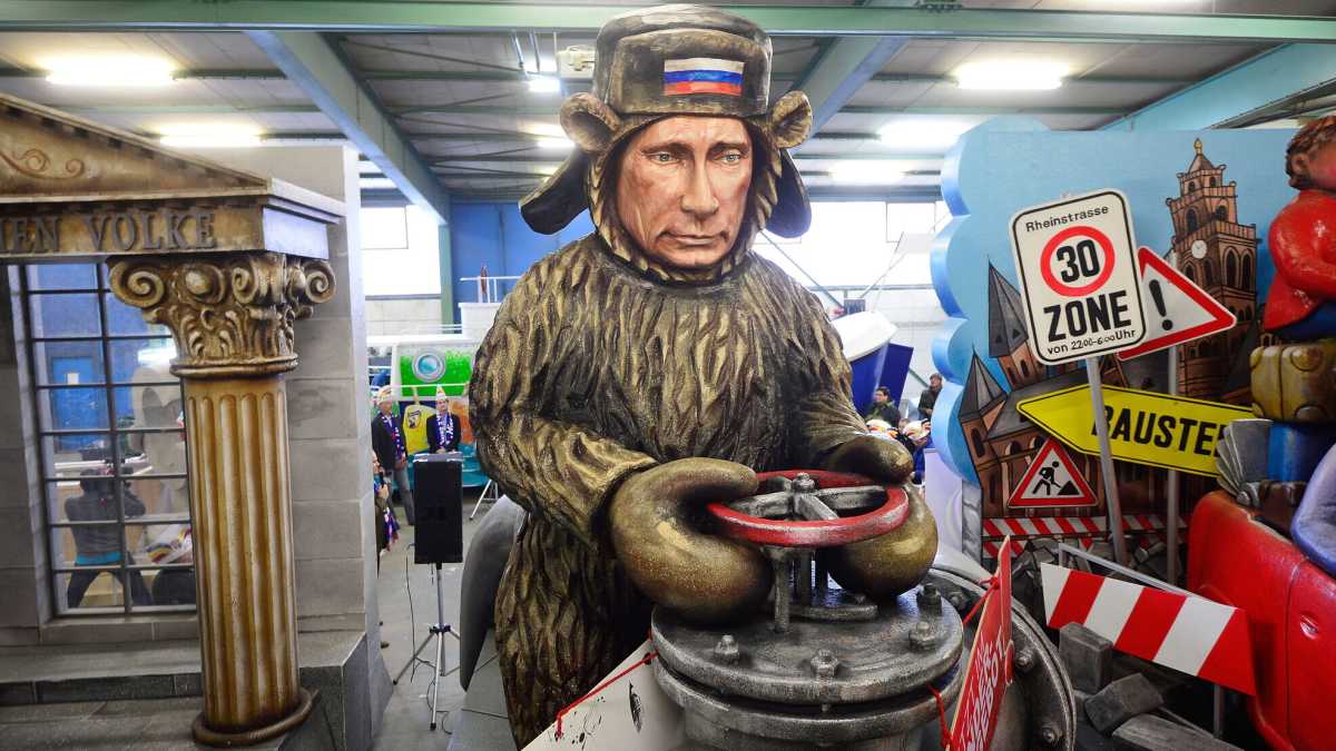 Immagine di Putin alla canna del gas