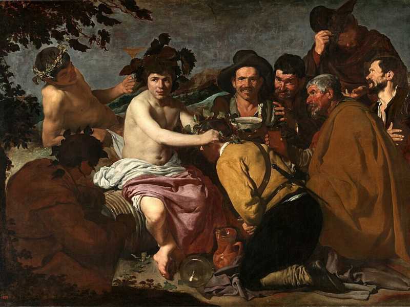 Particolare de “Il trionfo di Bacco”, di Diego Velázquez (1626–1628), Museo Nacional del Prado, Madrid <br />