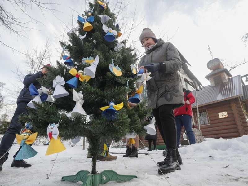 Alberi di Natale a Kyiv (Ansa)&nbsp;