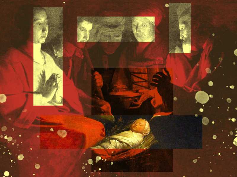 Elaborazione da “L’adorazione dei pastori” di Georges de La Tour (1644), Museo del Louvre (di Enrico Cicchetti) <br />