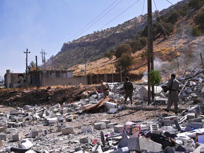 Erbil, dopo l'attacco da parte delle Guardie della rivoluzione dell'Iran del 28 settembre (Ansa)