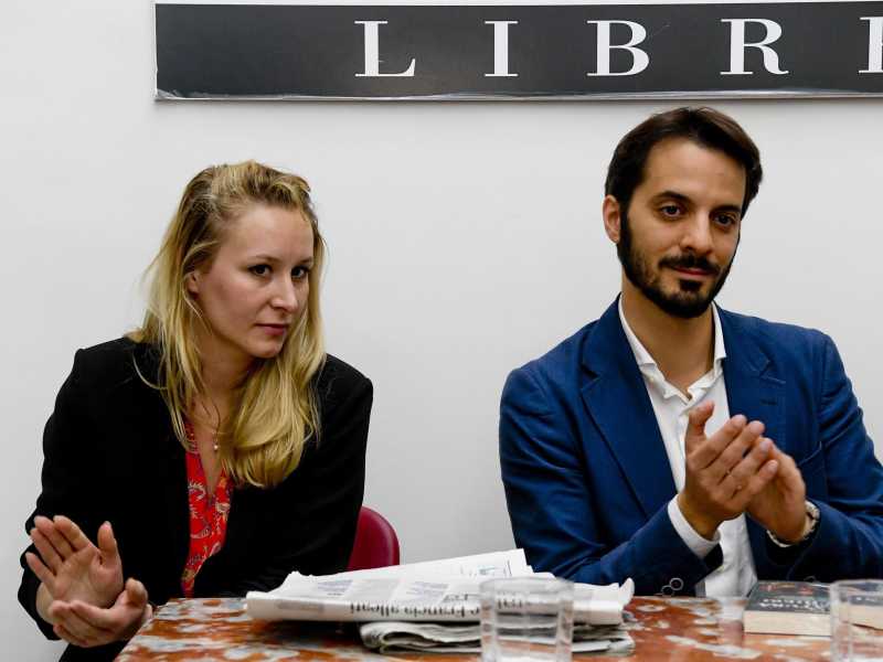 Vincenzo Sofo e la moglie Marion Le Pen (LaPresse)