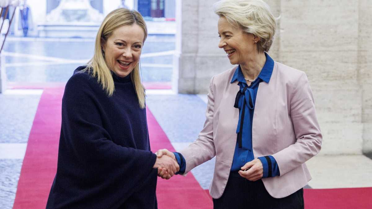 Immagine di L'incontro Meloni-von der Leyen: apertura sul Pnrr, stallo sui migranti