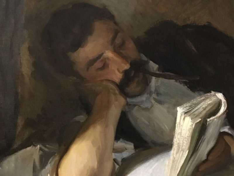 John Singer Sargent, "Man Reading" (Wikipedia)&nbsp;<br />