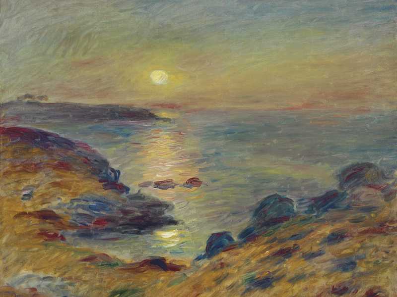 Pierre-Auguste Renoir, "Coucher de soleil à Douarnenez" (Wikipedia) <br />