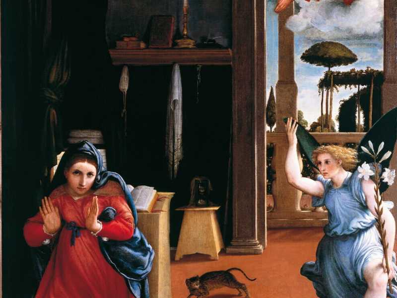 Lorenzo Lotto, "Annunciazione a Recanati", 1534 (Wikipedia)