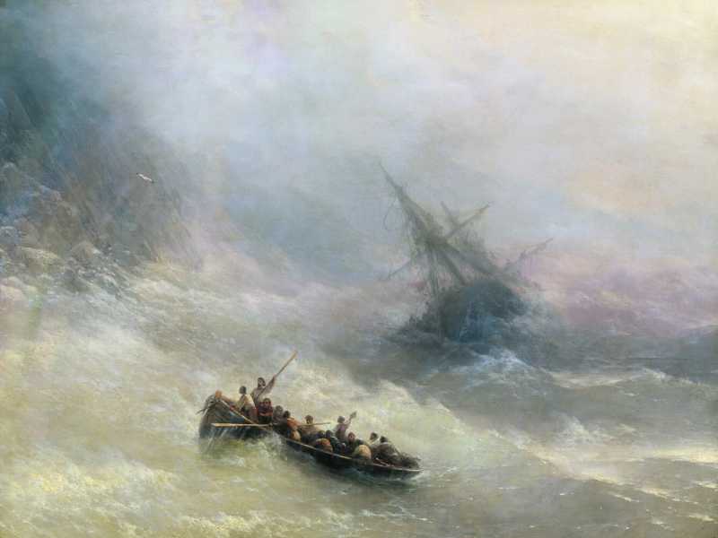 Ivan Aivazovsky, "Arcobaleno", 1873 (Wikipedia) <br />