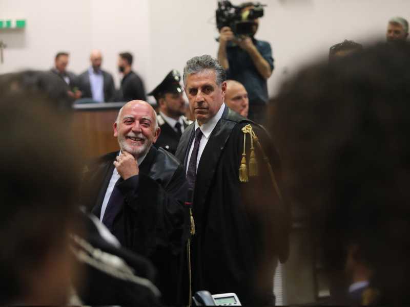  Vittorio Teresi e Nino Di Matteo durante il processo trattativa stato-mafia (Ansa)