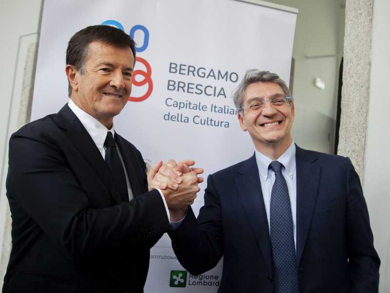 Giorgio Gori e Emilio Del Bono (LaPresse)