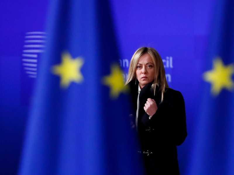Giorgia Meloni a Brussels durante l'ultimo Consiglio europeo (Ansa)