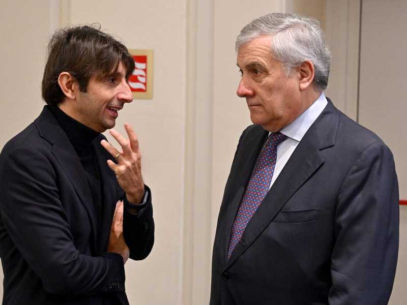 &nbsp;Antonio Tajani e Giovanni Donzelli (Ansa)