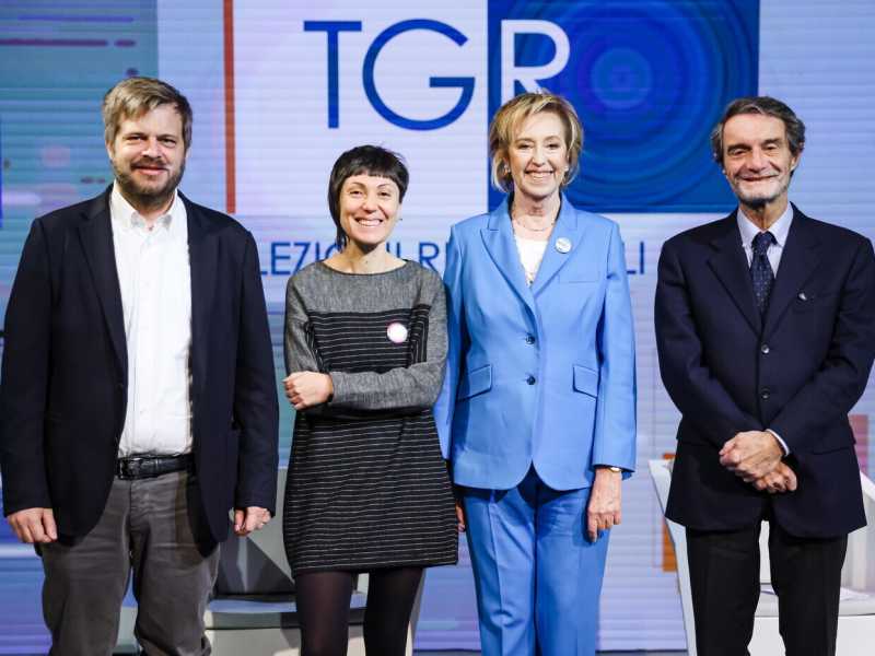 Confronto in Rai tra i candidati alla presidenza della regione Lombardia (LaPresse)&nbsp;<br />