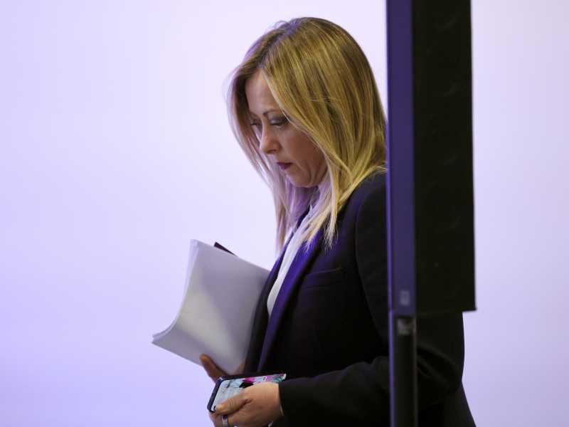 Giorgia Meloni a Brussels (Lapresse)