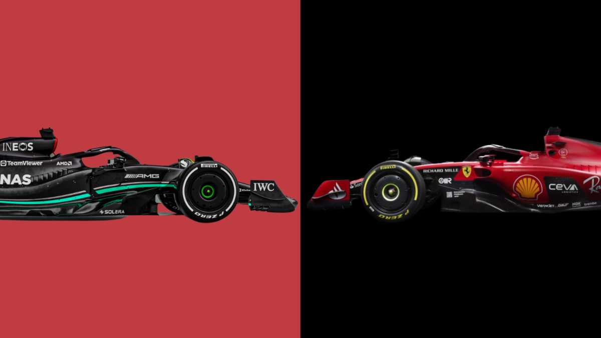 Immagine di Ferrari vs Mercedes, rosso contro nero: i colori della velocità