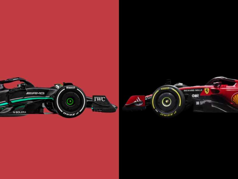 Ferrari vs Mercedes, rosso contro nero: i colori della velocità