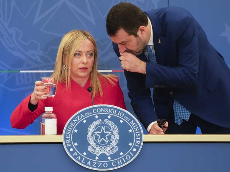 Giorgia Meloni e Matteo Salvini (foto LaPresse)