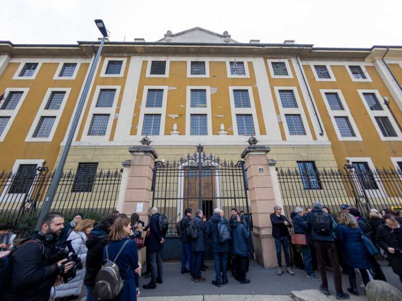 Un'immagine dell'udienza del processo per i morti del Covid (Lapresse)