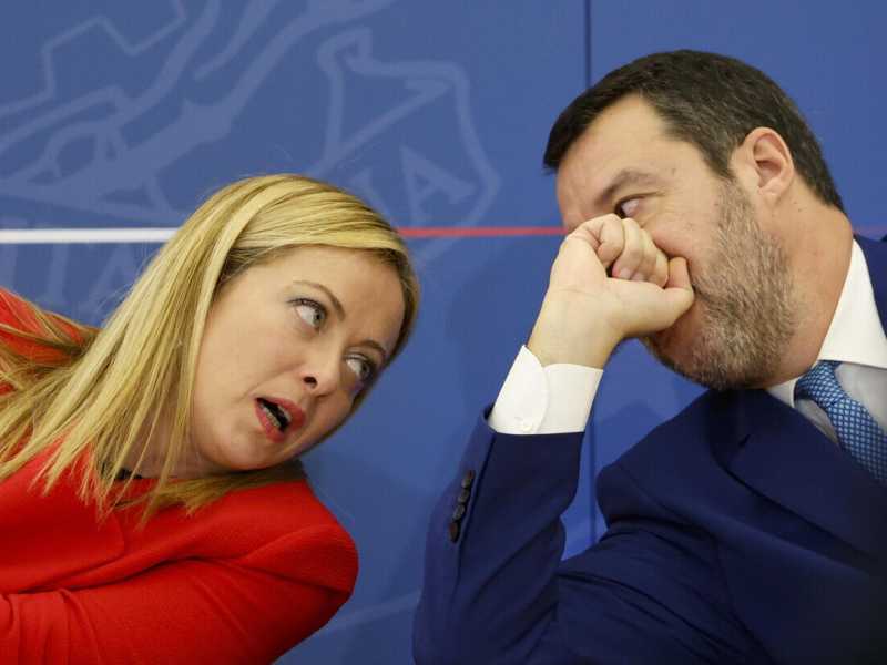 Giorgia Meloni e Matteo Salvini (Ansa)