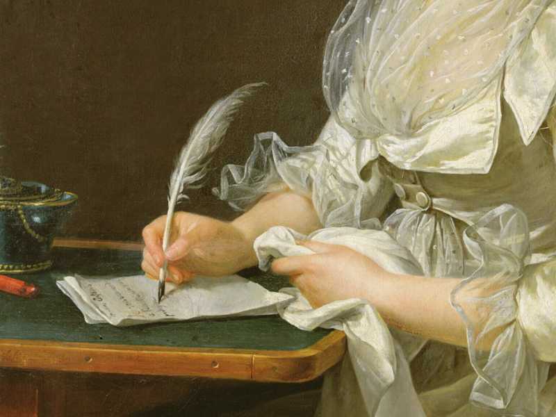 Ritratto di donna (dettaglio) di Ad&eacute;la&iuml;de Labille-Guiard - 1787&nbsp;<br />