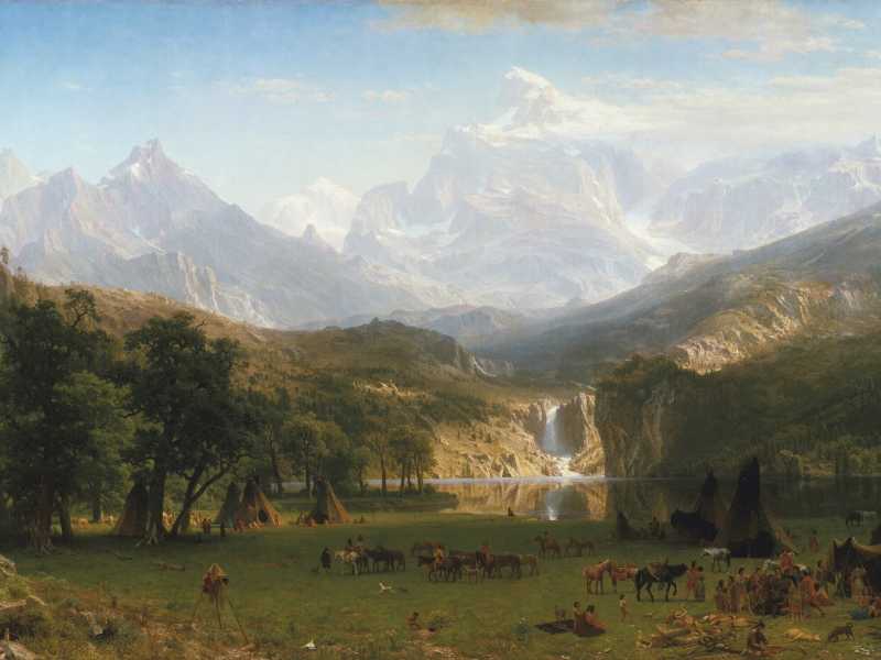Albert Bierstadt, "Le montagne rocciose", 1863 (Wikipedia) <br />