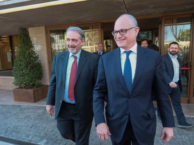 Francesco Rocca e Roberto Gualtieri (Lapresse)