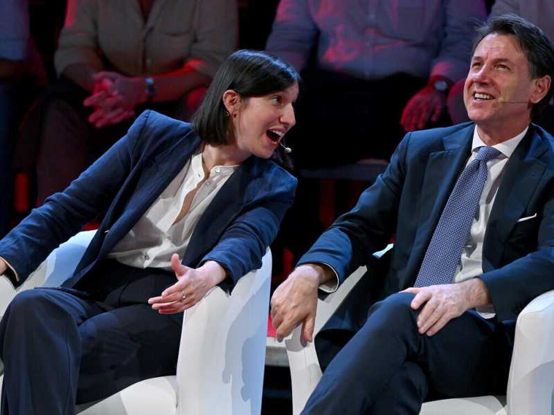 Elly Schlein e Giuseppe Conte (Ansa)