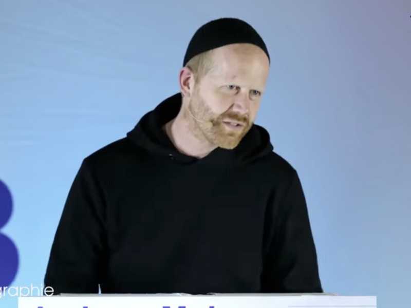 Andreas Malm durante un incontro a Parigi&nbsp;