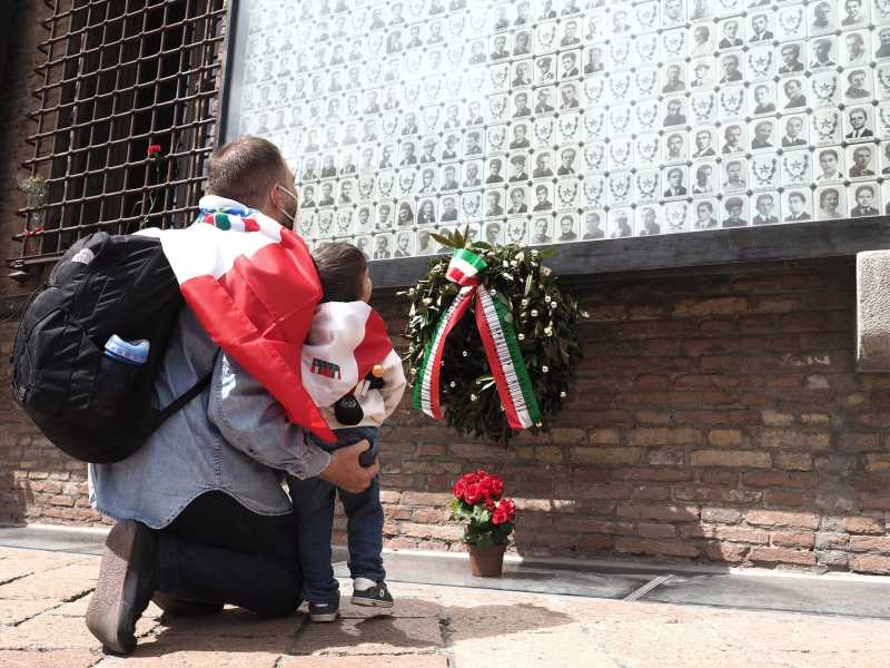 25 aprile - Festa della Liberazione, le celebrazioni a Bologna (LaPresse)&nbsp;<br />