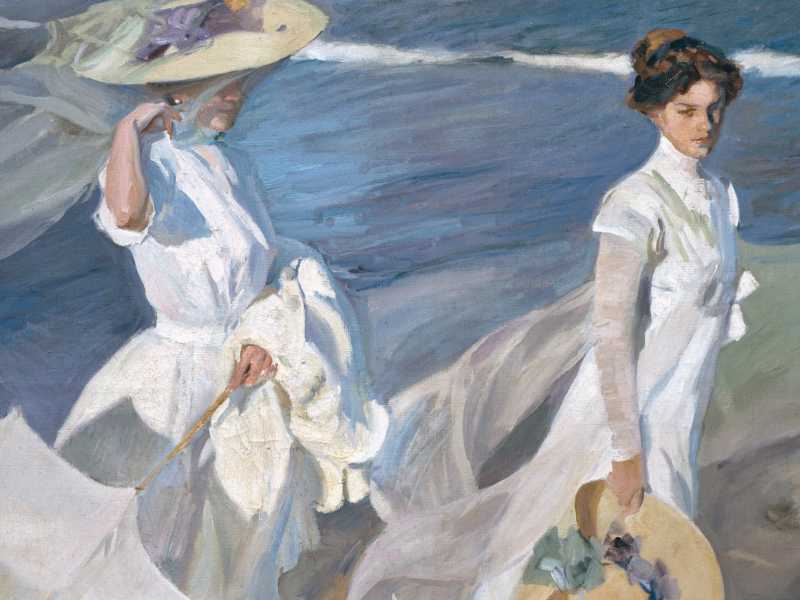 dettaglio di Paseo a orillas del mar (Passeggiata in riva al mare), di Joaqu&iacute;n Sorolla - 1909, Madrid, museo Sorolla