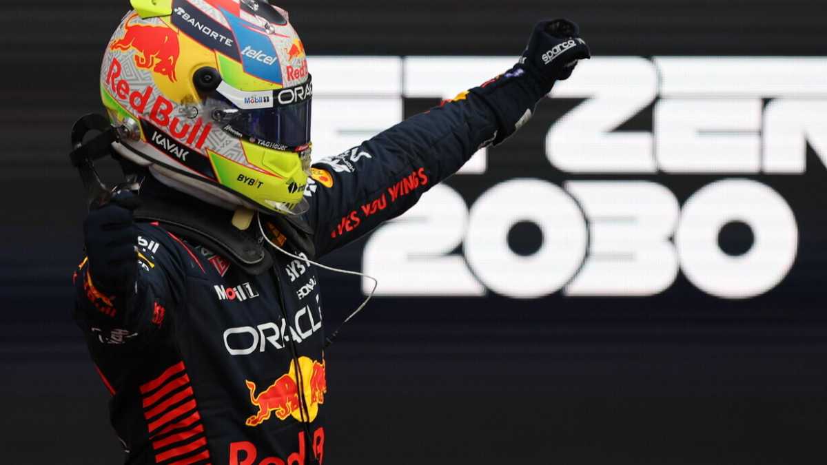 Immagine di Perez vince in Azerbaijan, primo podio per la Ferrari