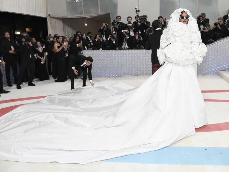 Rihanna al Met Gala 2023 a New York (LaPresse) <br />