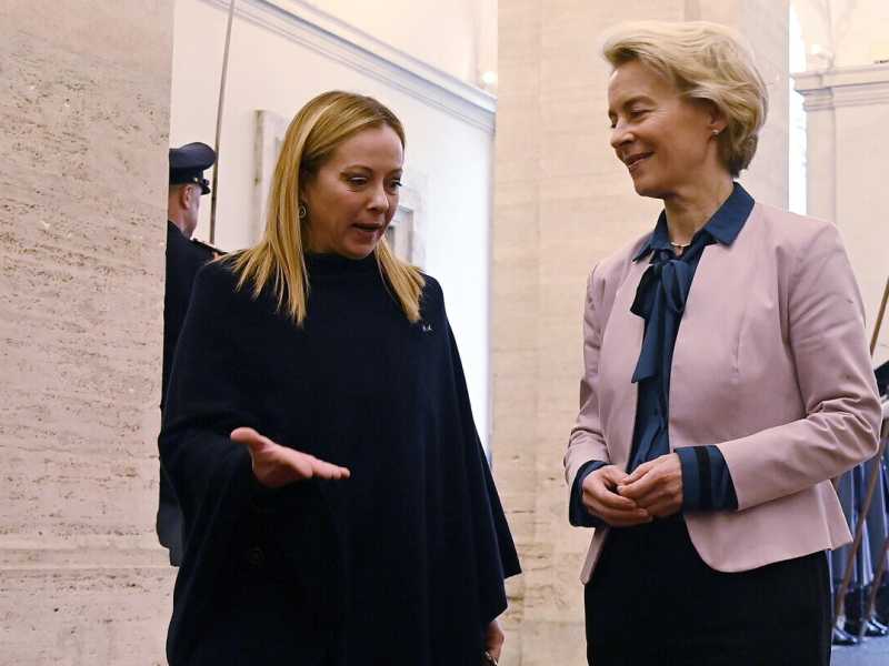 Giorgia Meloni e Ursula von der Leyen (Ansa)
