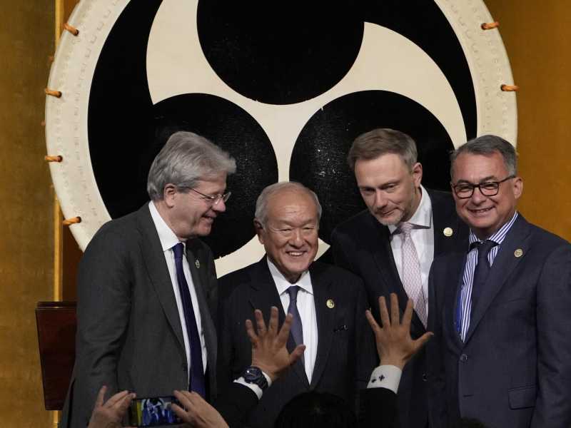 Un'immagine dal G7 finanziario in corso in questi giorni in Giappone (Lapresse)