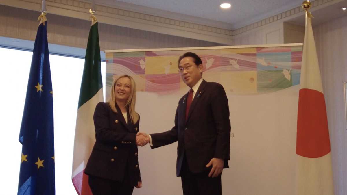 Immagine di Meloni e Kishida aprono il G7 in una Hiroshima sempre più in lockdown