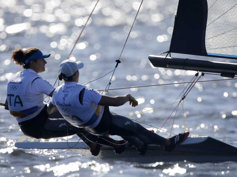 Francesca Clapcich con Giulia Conti a Rio nel 2016 (Ansa)