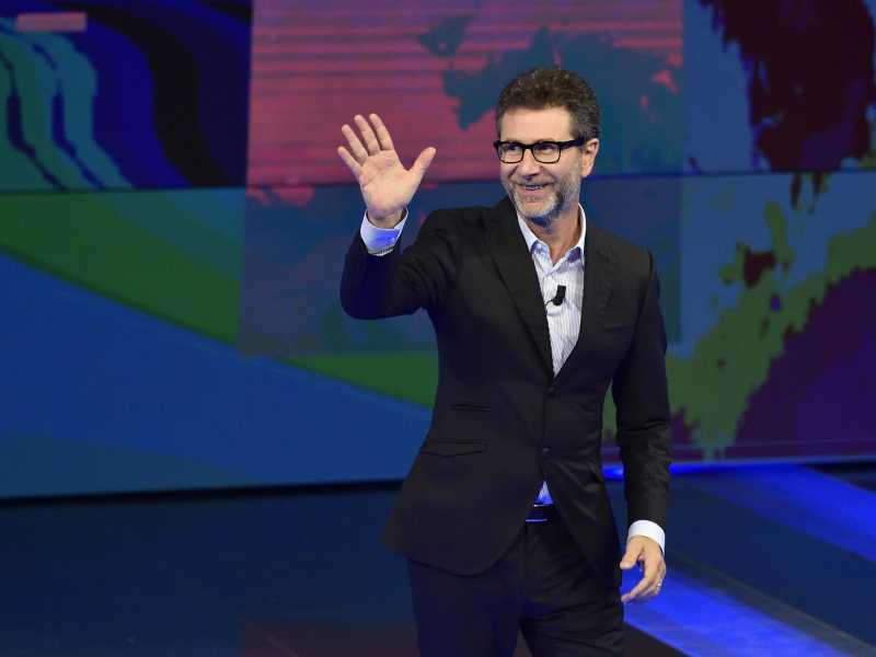 Fabio Fazio durante l'ultima puntata di "Che tempo che fa" (Ansa)