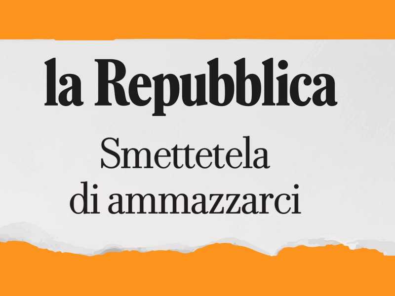 Non tutti i maschi sono assassini, cara Rep.