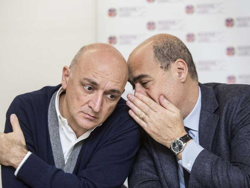Daniele Leodori con Nicola Zingaretti nel 2019 (LaPresse)