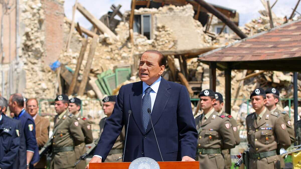 Immagine di Il discorso di Berlusconi a Onna