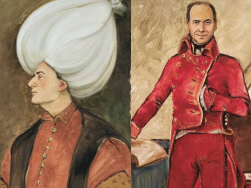 Margaret Cav., Solimano Cav., Napoleone Cav. e Giustiniano Cav. in una serie di ritratti che il pittore Andrea Fortina disegnò per il Foglio tra febbraio e aprile del 2006