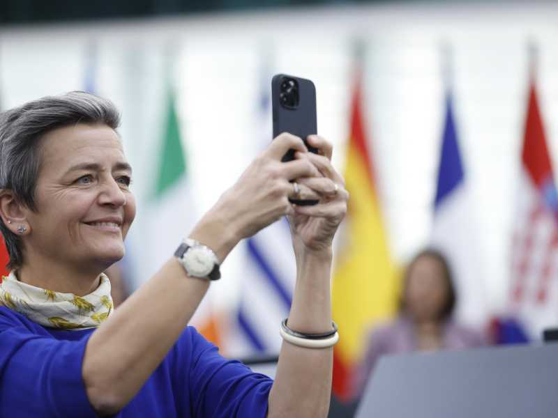 La commissaria Ue per la Concorrenza, Margrethe Vestager (LaPresse)