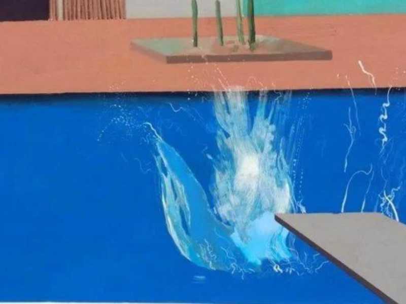 Particolare di &ldquo;The Splash&rdquo; di David Hockney, 1966 (Ansa)&nbsp;<br />