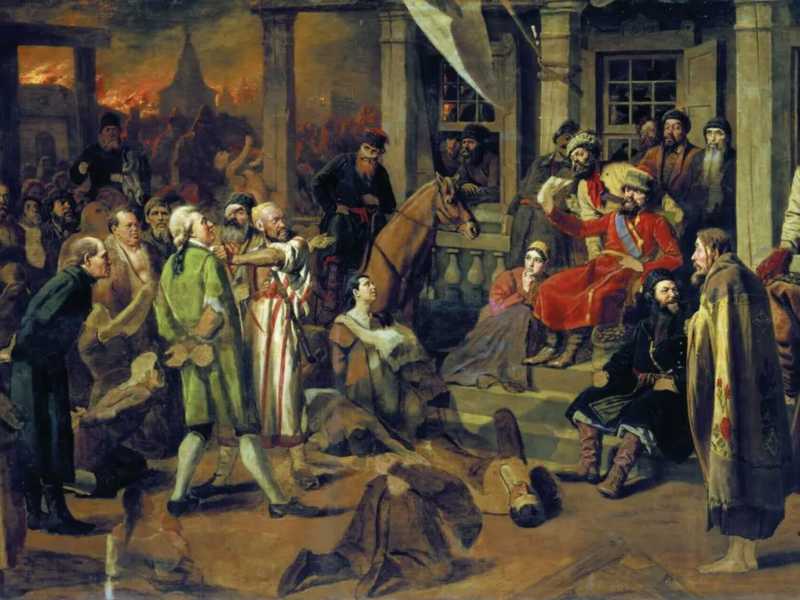 <span class="gwt-InlineHTML kpm3-ContentLabel">Vasilij Perov, "La decisione di Pugacev", 1879</span>