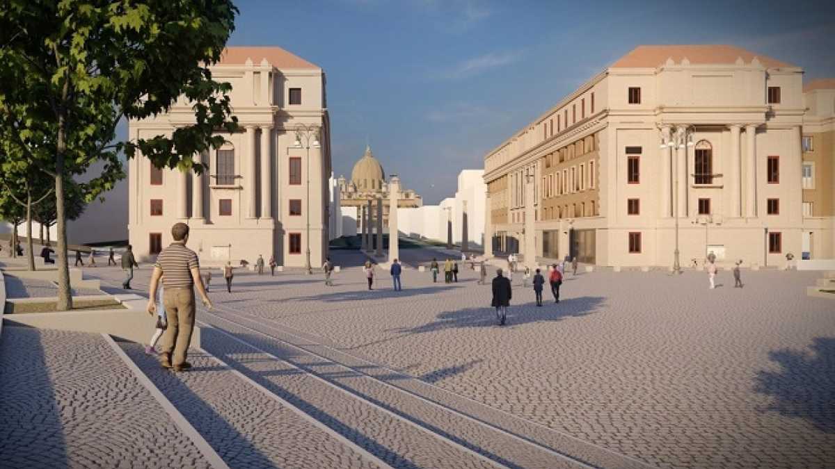 Immagine di Da San Pietro a Castel Sant'Angelo senza traffico. Il cantiere simbolo del Giubileo