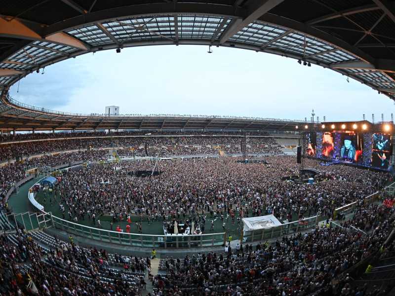 Il concerto di Vasco Rossi all'Olimpico di Roma (Ansa)