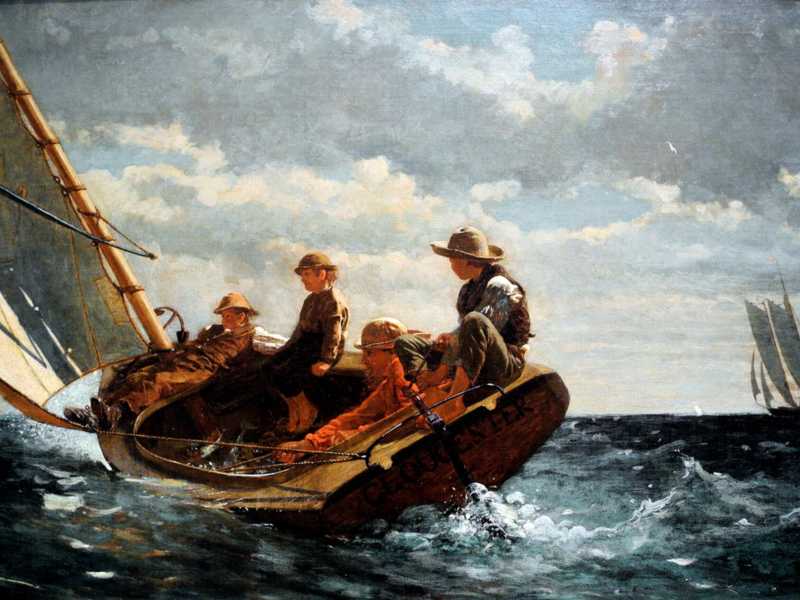 Particolare da “Un buon vento” di Winslow Homer, 1873 (Wikipedia) <br />