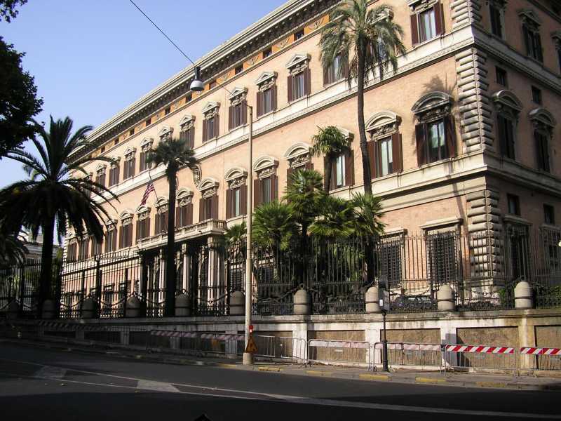 &nbsp;Ambasciata Usa a Roma (foto Wikipedia)