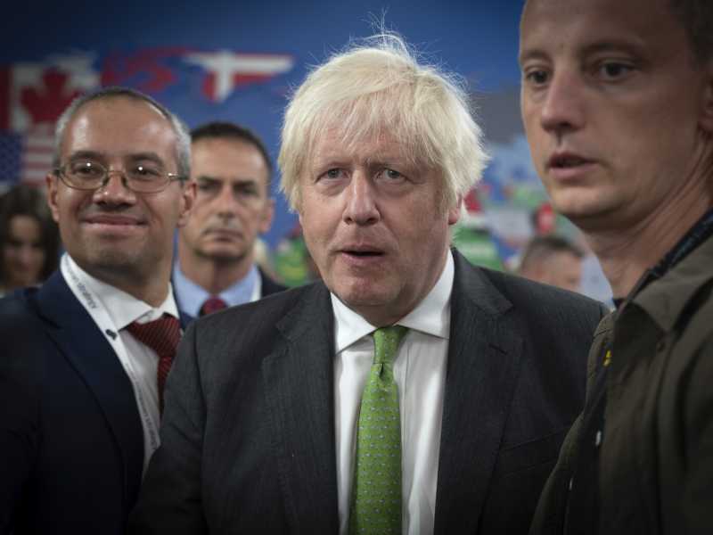 L'ex primo ministro britannico Boris Johnson partecipa alla Yes Conference (foto Ap)