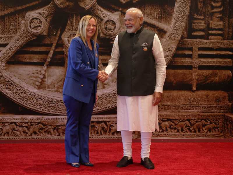 Giorgia Meloni e Nerendra Modi (Getty Images)&nbsp;<br />