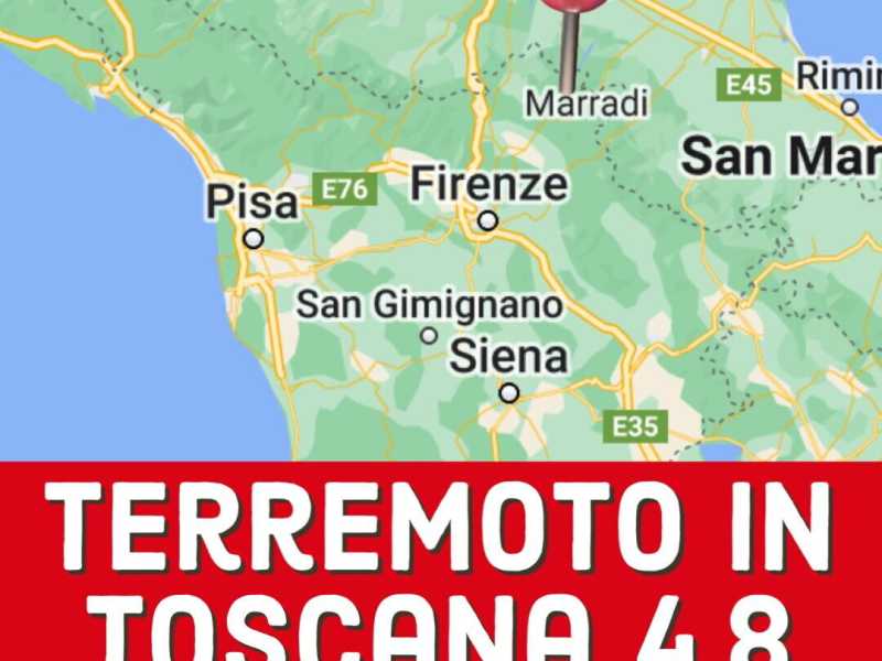 Terremoto di magnitudo 4.8 in provincia di Firenze. Giani: "Non ci sono danni a persone"